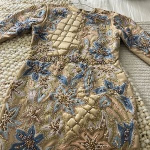 Embroidered stitched and beaded dress